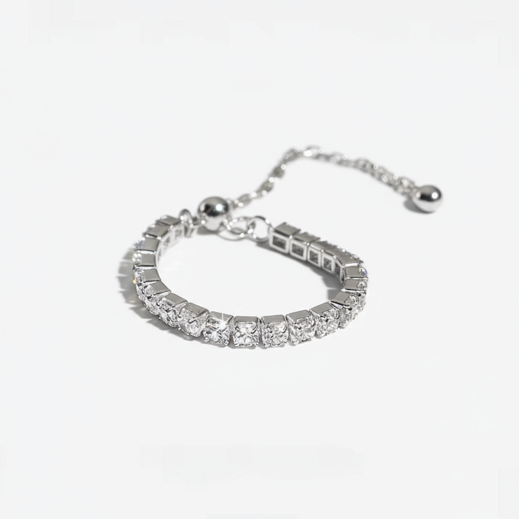 Diamond bracelet on A U R A background